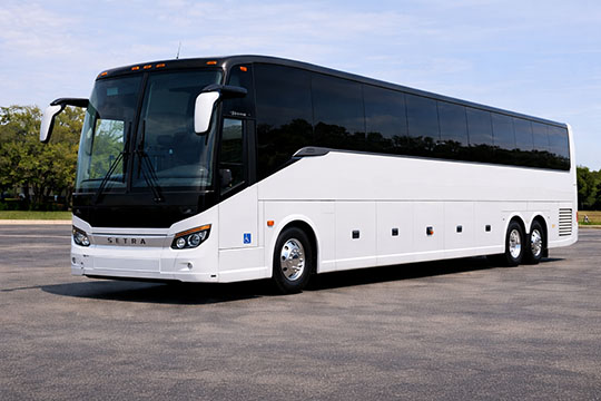 56-passenger charter bus available for charter in Fairfax, VA